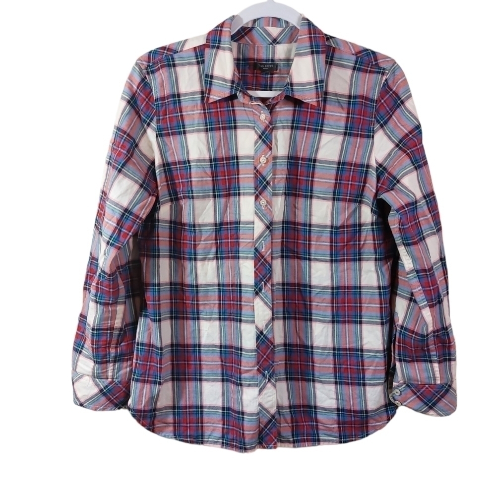 TALBOTS Ladies Long Sleeve Button Up Shirt